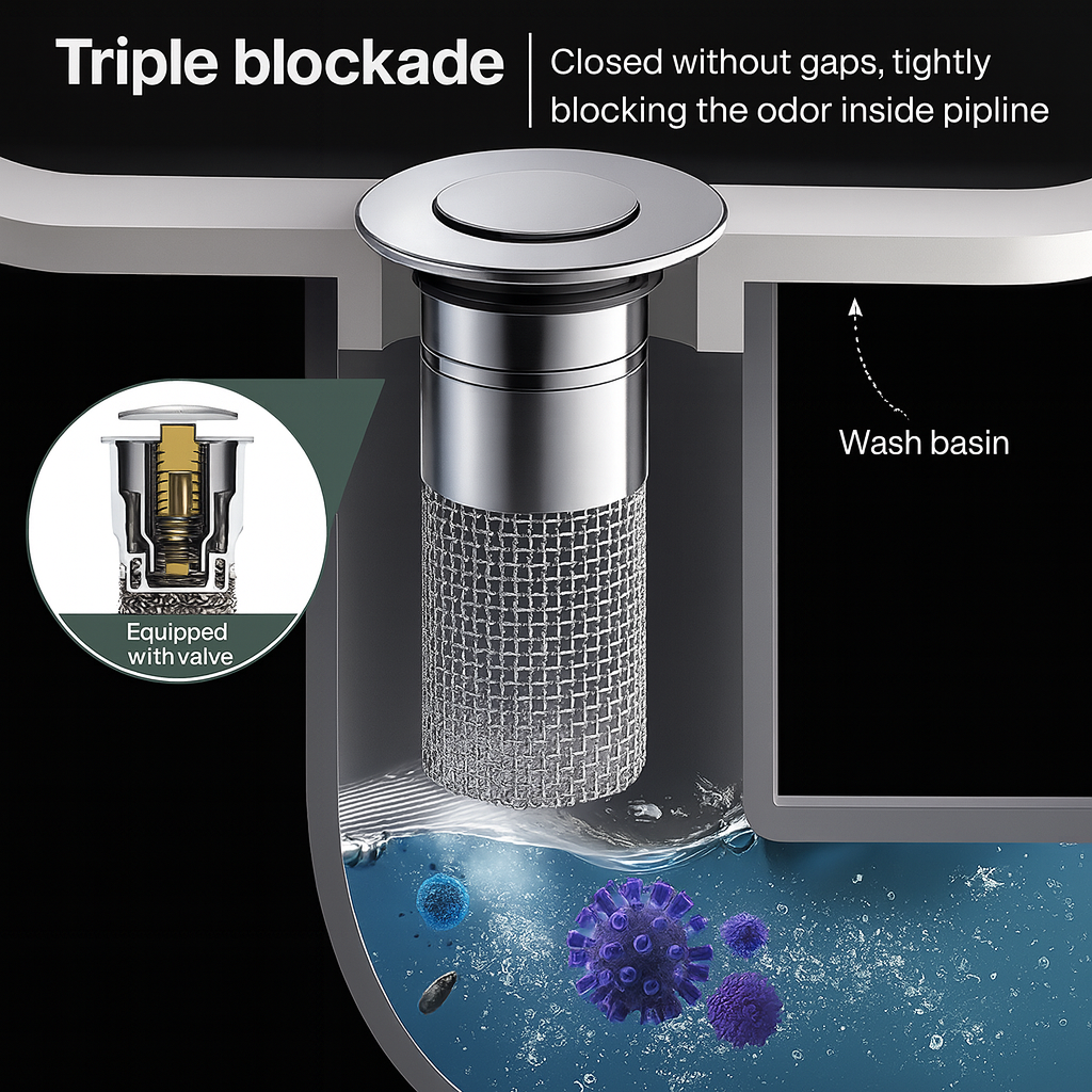 Serenoven Pop-Up DrainGuard™ Sink Stopper